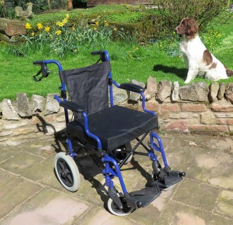The Fenetic ECTR05 lightweight folding travel wheelchair in a bag folds down compact and is ideal for days out. The Fenetic ECTR05 lightweight folding travel wheelchair in a bag folds down compact and is ideal for days out.